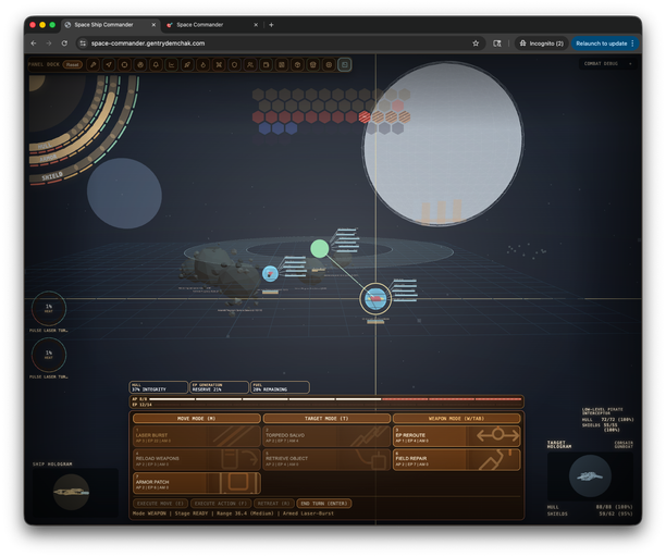 Space Commander 3D scene